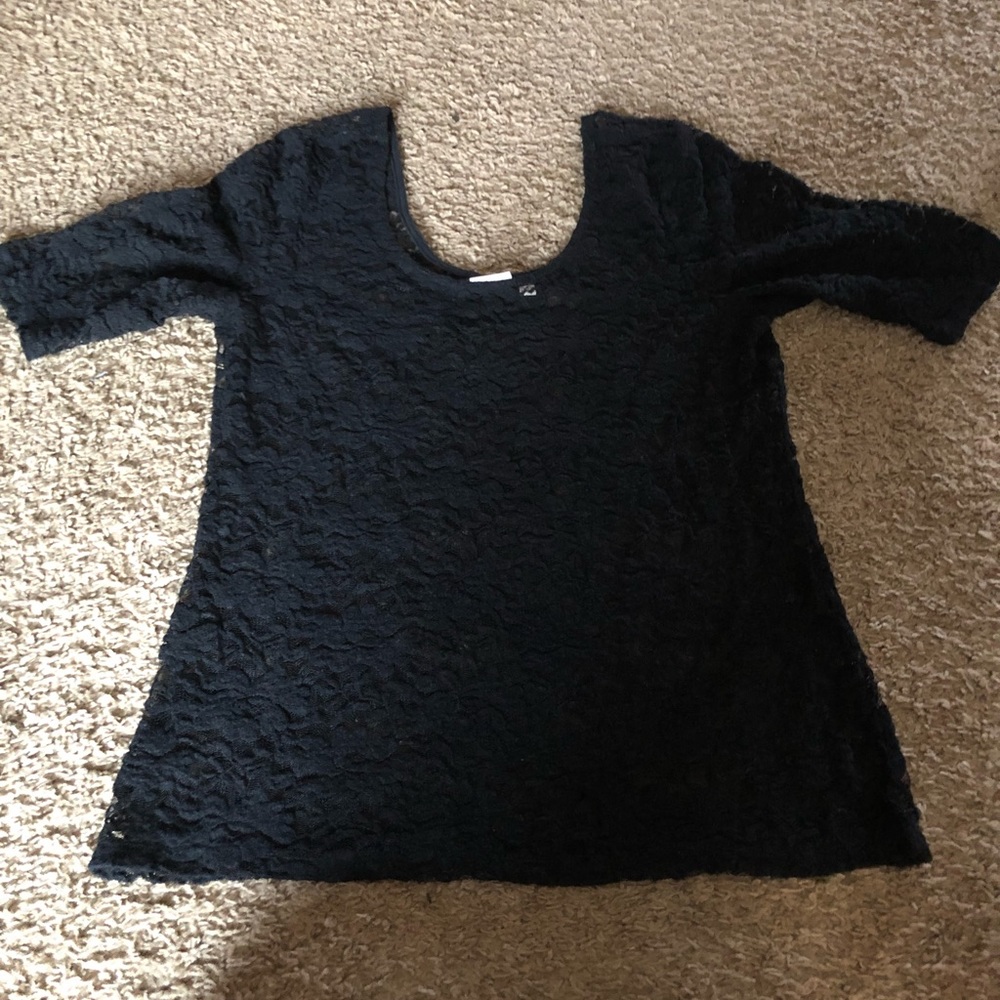 Mudd black lace shirt
